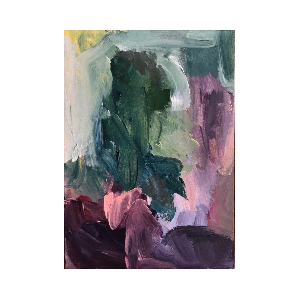 original abstract art - acrylic on paper 5” x 7”